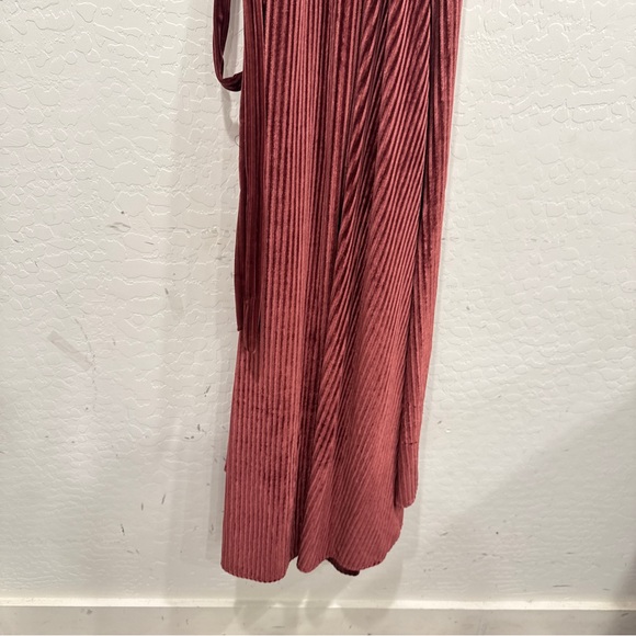 Baltic Born Andi Ribbed Midi Wrap Dress Womens XL Pink-Red Cocktail Party New - Picture 10 of 10